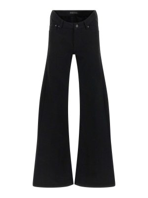 BALENCIAGA: bootcut jeans - Curved Waist Jeans