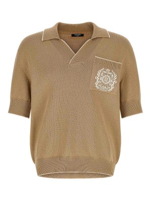 Balmain: polo shirts - Embroidery Polo Shirt