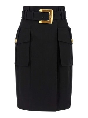Balmain: Knee length skirts & Midi - Wrap Skirt