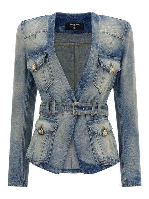 Balmain: Blazer - Blazer - Hellblau