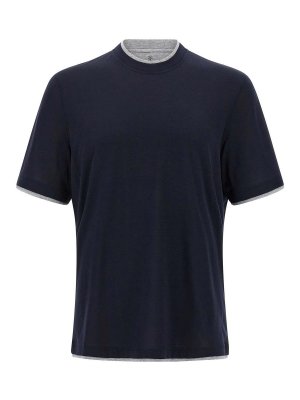 BRUNELLO CUCINELLI: Camisetas - Camiseta - Azul