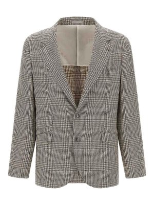 BRUNELLO CUCINELLI: blazers - Houndstooth Blazer