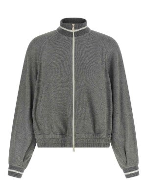BRUNELLO CUCINELLI: Sudaderas y suéteres - Sudadera - Plata