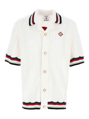 CASABLANCA: shirts - Sporty Faux Crochet Shirt