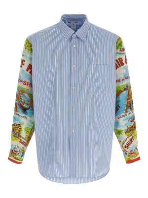 COMME DES GARCONS: shirts - Patterned Sleeve Shirt