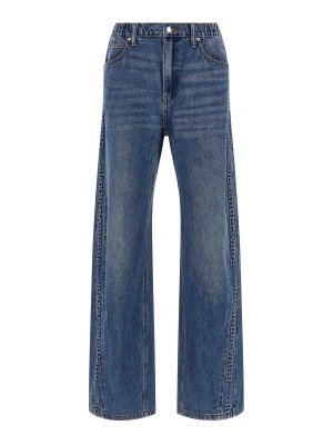 ALEXANDER WANG: bootcut jeans - Embossed Logo Jeans
