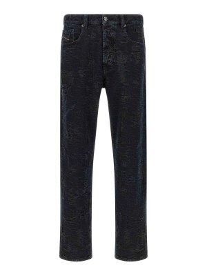 DIESEL: Jeans évasés - Jean Bootcut - Noir