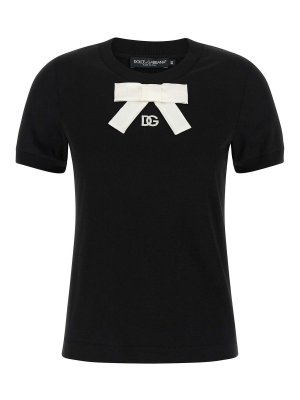 DOLCE & GABBANA: t-shirts - Bow T-Shirt
