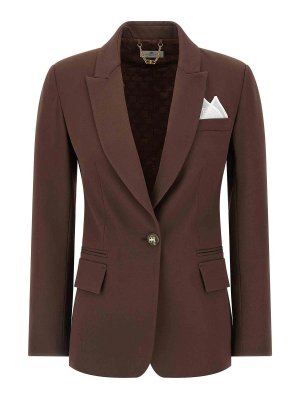 ELISABETTA FRANCHI: ブレザー - ブレザー - ブラウン