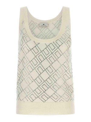 ELISABETTA FRANCHI: トップス＆タンクトップ - トップ/タンクトップ - 白