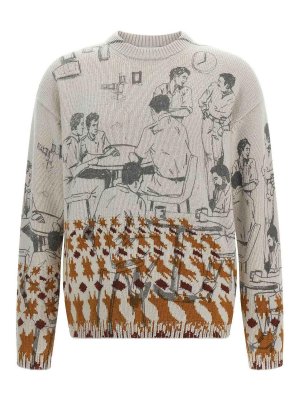 J.W. ANDERSON: crew necks - Jacquard Pattern Sweater