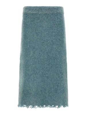 JIL SANDER: Knee length skirts & Midi - Wool Knit Skirt