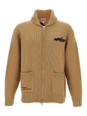 KENZO: Cardigans - Cardigan - Beige