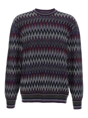 MISSONI: crew necks - Zigzag Pattern Sweater