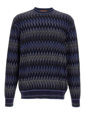 MISSONI: crew necks - Zigzag Pattern Sweater