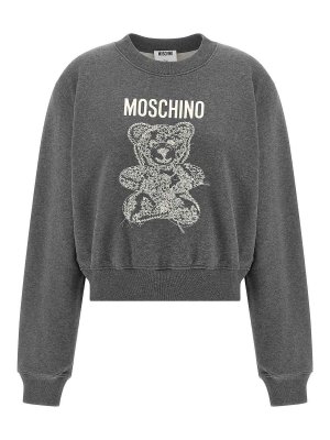 MOSCHINO: Sudaderas y suéteres - Sudadera - Gris