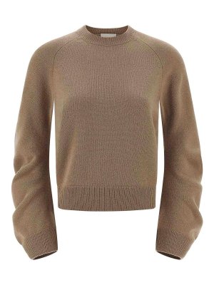 Nude: Strickpullover mit Rundhalsausschnitt - Rundhalspullover - Beige