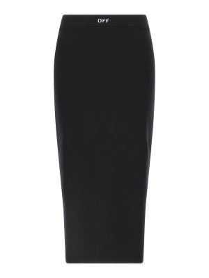 OFF-WHITE: Jupes midi et au genou - Jupe Midi - Noir