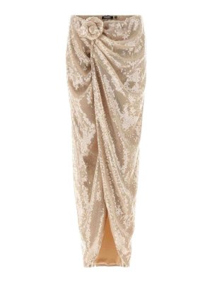 ROTATE Birger Christensen: Faldas media pierna y semilargas - Falda Semilarga - Beis