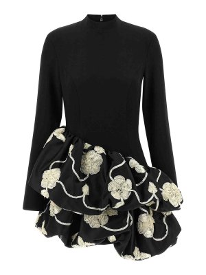 ROTATE Birger Christensen: knee length dresses - 3D Flower Bubble Dress