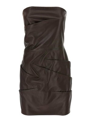 The Attico: Robe longueur genou - Robe Au Genou - Marron