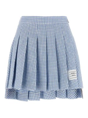 THOM BROWNE: Knee length skirts & Midi - Pleated Tweed Skirt
