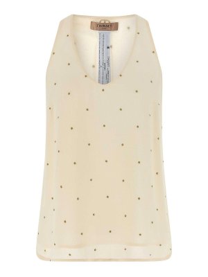 TWINSET: Tops & Tank tops - Lurex Embroidery Tank Top