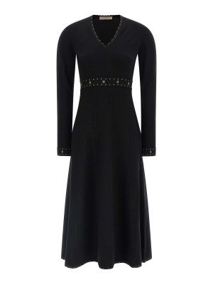 TWINSET: Knielange Kleider - Knielanges Kleid - Schwarz