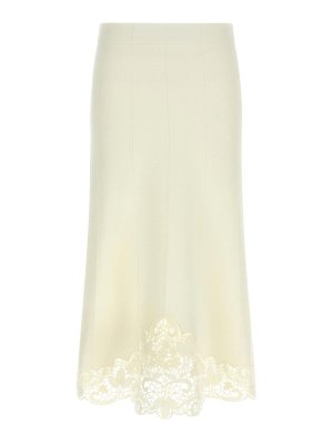 TWINSET: Faldas media pierna y semilargas - Falda Semilarga - Blanco