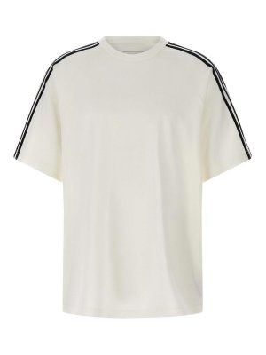 Y-3: t-shirt - T-shirt  a 3 strisce a maniche corte