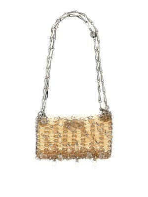 RABANNE: cross body bags - 1969 Nano Crystal Resin Shoulder Bag