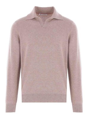 BRUNELLO CUCINELLI: boat necks - Cashmere sweater with Polo collar