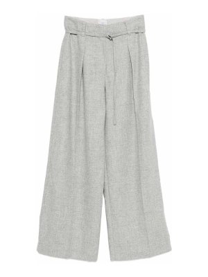 BRUNELLO CUCINELLI: casual trousers - Pliss trousers with belt