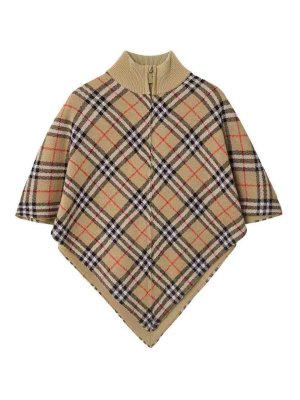 BURBERRY: Mantelle e poncho - Mantella A Quadri In Lana