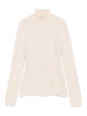 TWINSET: Cuellos altos y polos - Suéter Con Cuello Alto - Beis