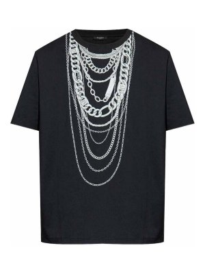 Balmain: t-shirts - T-shirt with printing