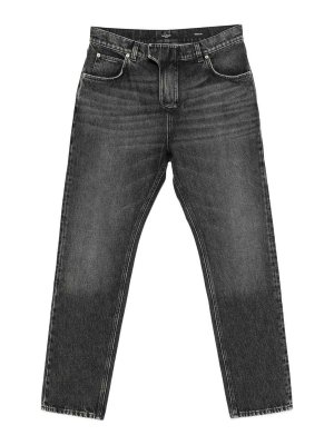 Balmain: bootcut jeans - Jeans with logo application
