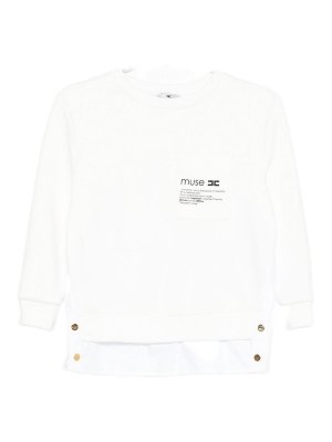 ELISABETTA FRANCHI: Sudaderas y suéteres - Sudadera - Blanco