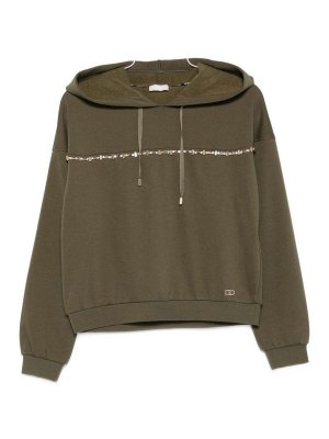 Liu Jo: Sweatshirts & Sweaters - Sweatshirt with decorative band