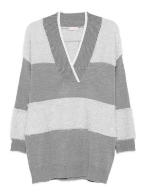 Liu Jo: v necks - Striped sweater with V -neck