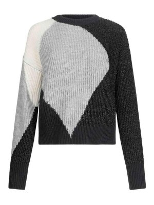 Liu Jo: boat necks - Wool sweater with inlays
