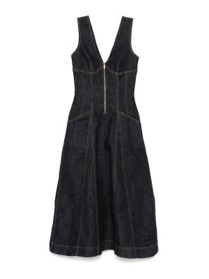 Self Portrait: Knee length skirts & Midi - Abito Denim