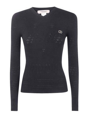 TWINSET: ボートネック - ボートネック - 黒