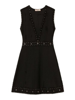 TWINSET: knee length dresses - Short dress with rhinestones