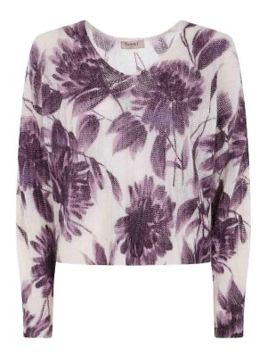 TWINSET: boat necks - Flower sweater