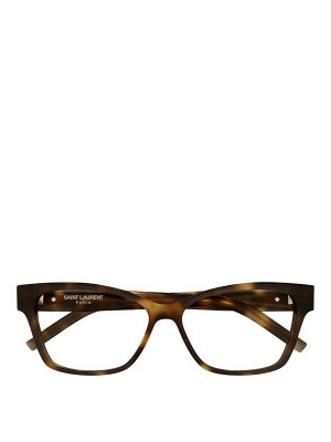 SAINT LAURENT: 眼鏡 - 眼鏡 - ブラウン
