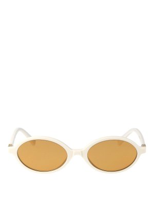 MIU MIU: Sonnenbrillen - Sonnenbrille - Weiß