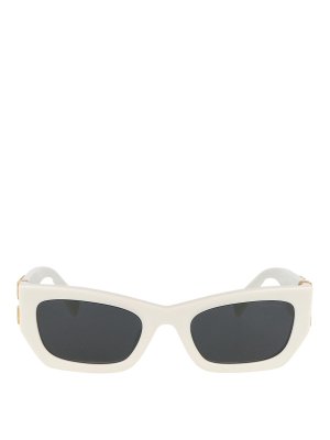 MIU MIU: Sonnenbrillen - Sonnenbrille - Weiß