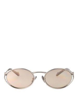MIU MIU: Sonnenbrillen - Sonnenbrille - Silber