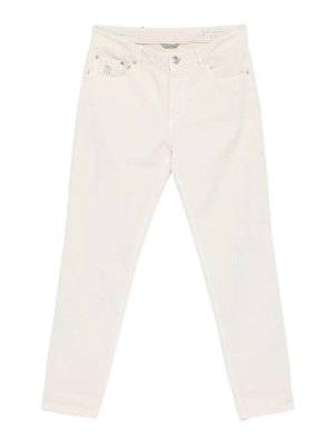 BRUNELLO CUCINELLI: straight leg jeans - Dyed Denim Pants